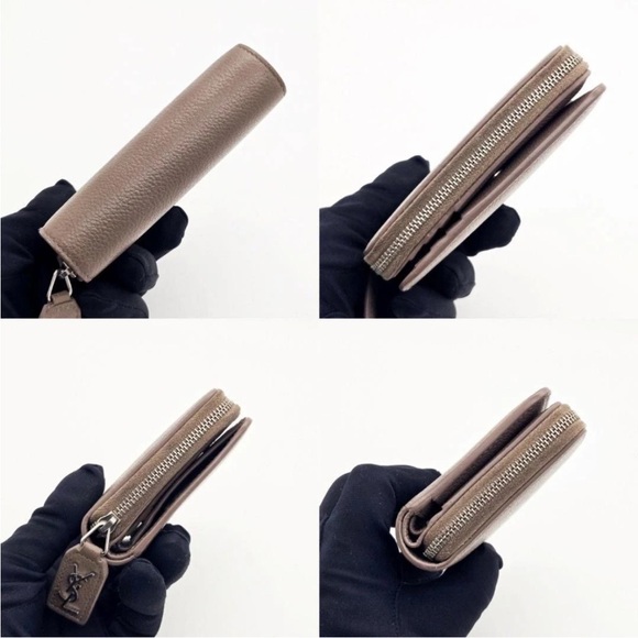 Yves Saint Laurent Brown Leather Wallet - Picture 7 of 12
